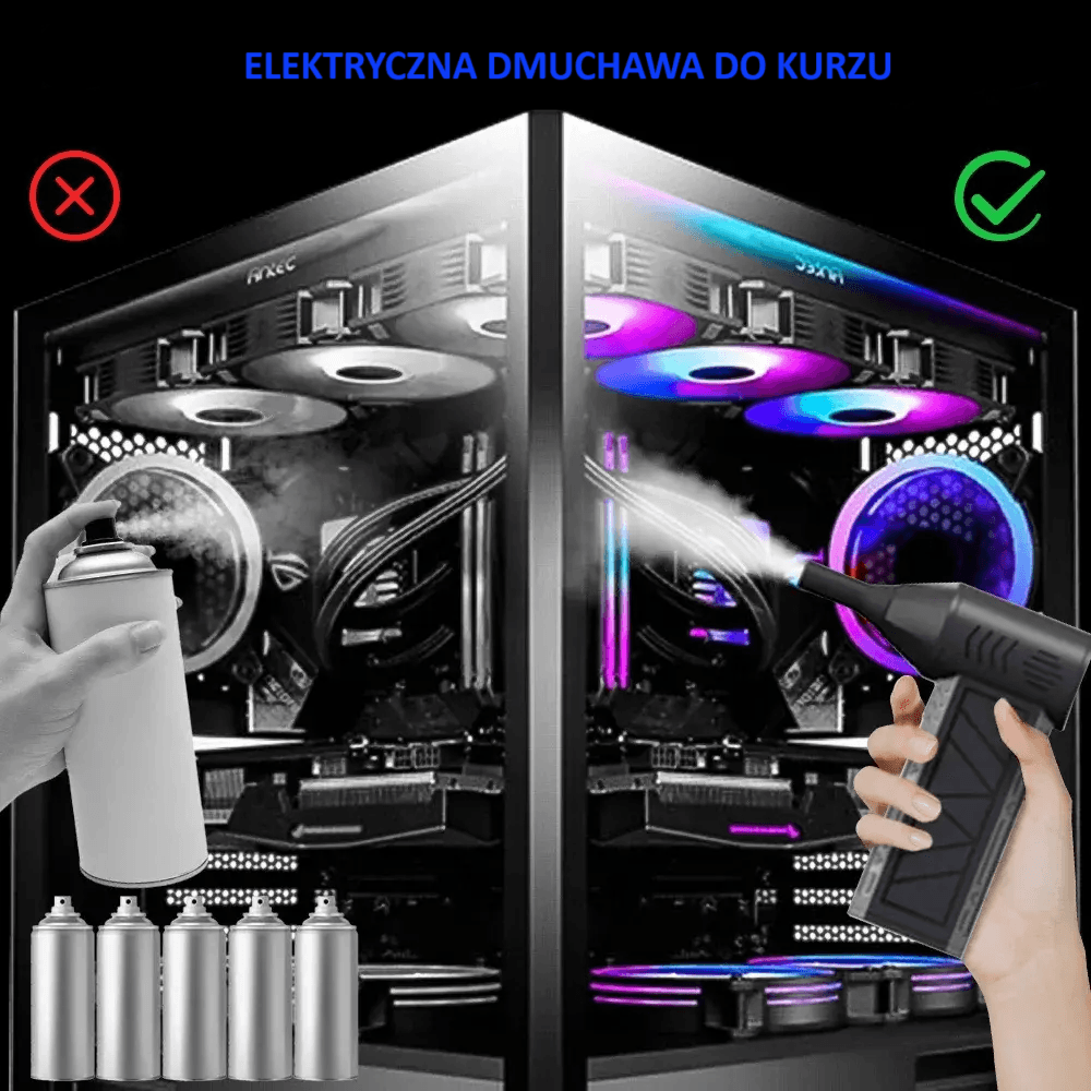 Bezprzewodowy Wentylator Ręczny – Mocny, Kompaktowy, Wielozadaniowy